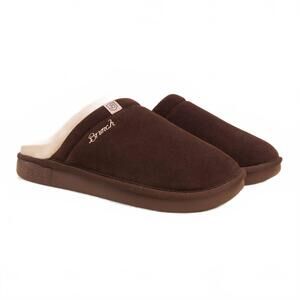 NEW BRUNCH women's essential suede shearling slippers in brown